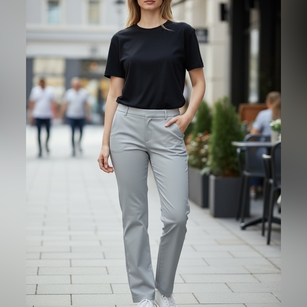 Ann Taylor Factory Light Gray Straight Leg Pants